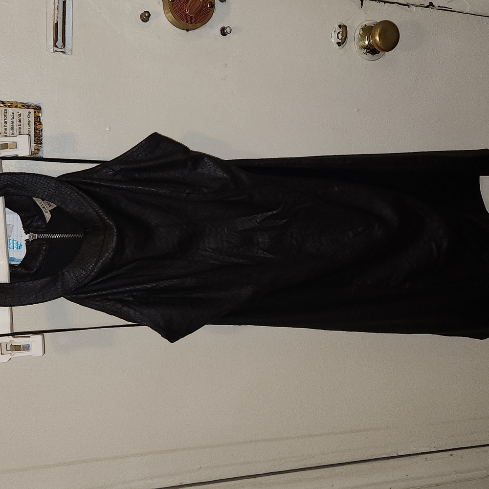 Black leather Guess tight dress size 8